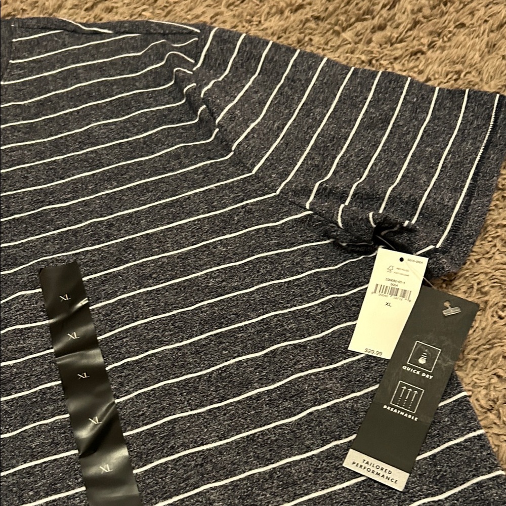 Banana Republic Black and Gray Striped Tee - Picture 5 of 6